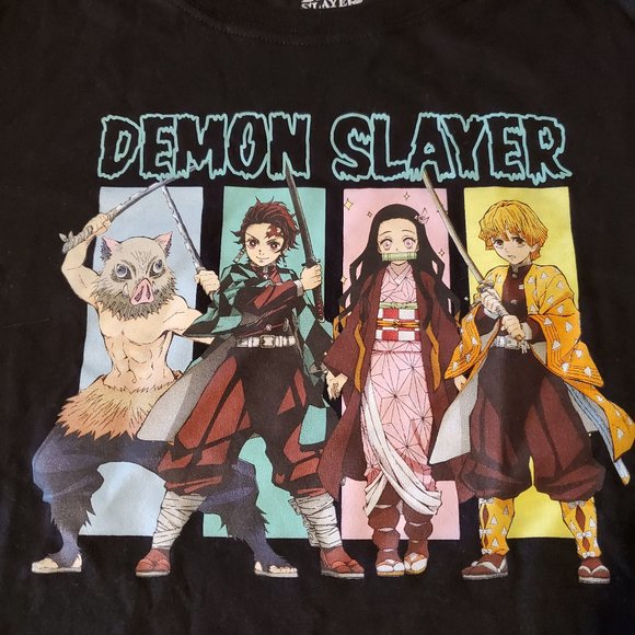 Demon Slayer - Women's Demon Slayer Short Sleeve Graphic T-Shirt Size M Black - Picture 8 of 10
